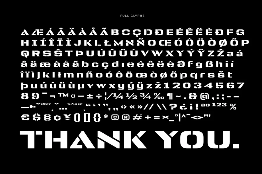 Shock Surgent Font preview 5