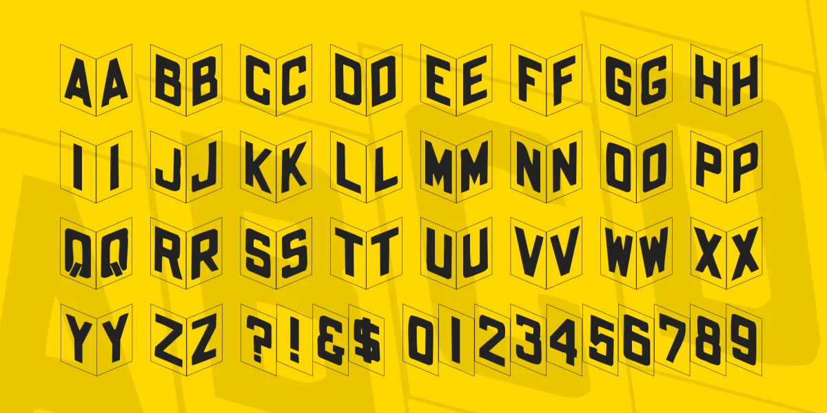 ShohlFold Font preview 3