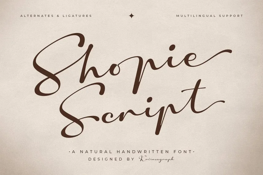 Shopie Script Font preview 2