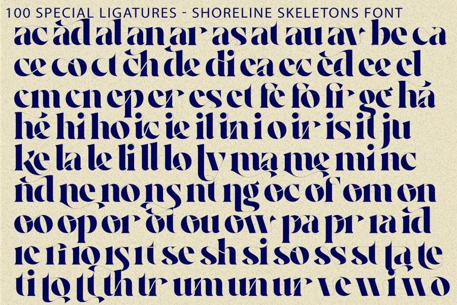 Shoreline Skeletons Demo Font preview 8