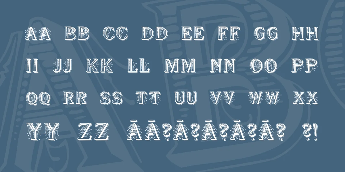 Showboat Font preview 2
