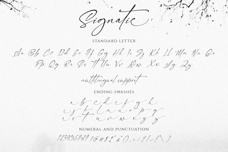 Signatie Font preview 12