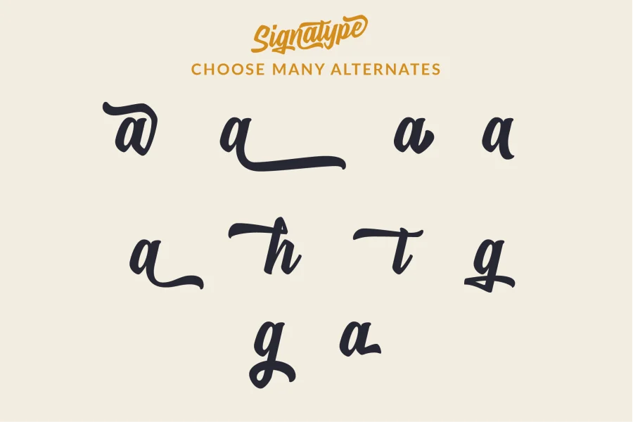 Signatype Font preview 4