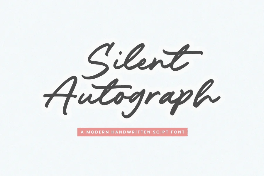 Silent Autograph Font
