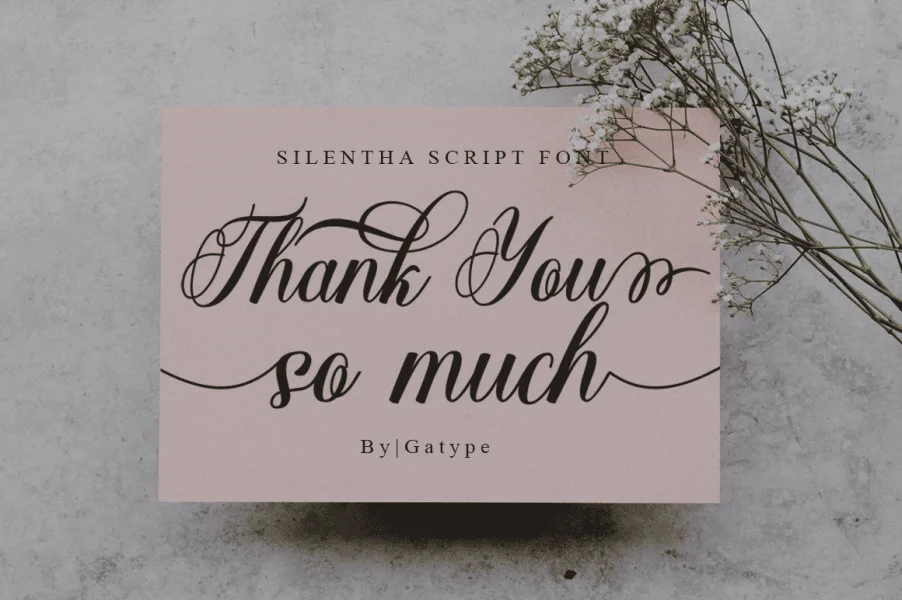 Silentha Font preview 8