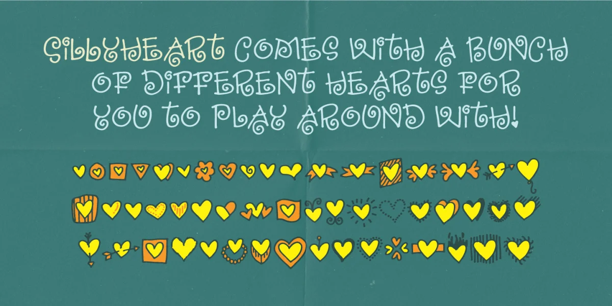 Sillyheart DEMO Font preview 4