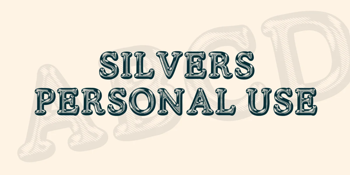 SILVERS PERSONAL USE Font Family preview 2