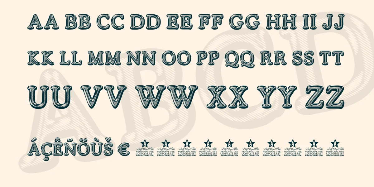 SILVERS PERSONAL USE Font Family preview 5