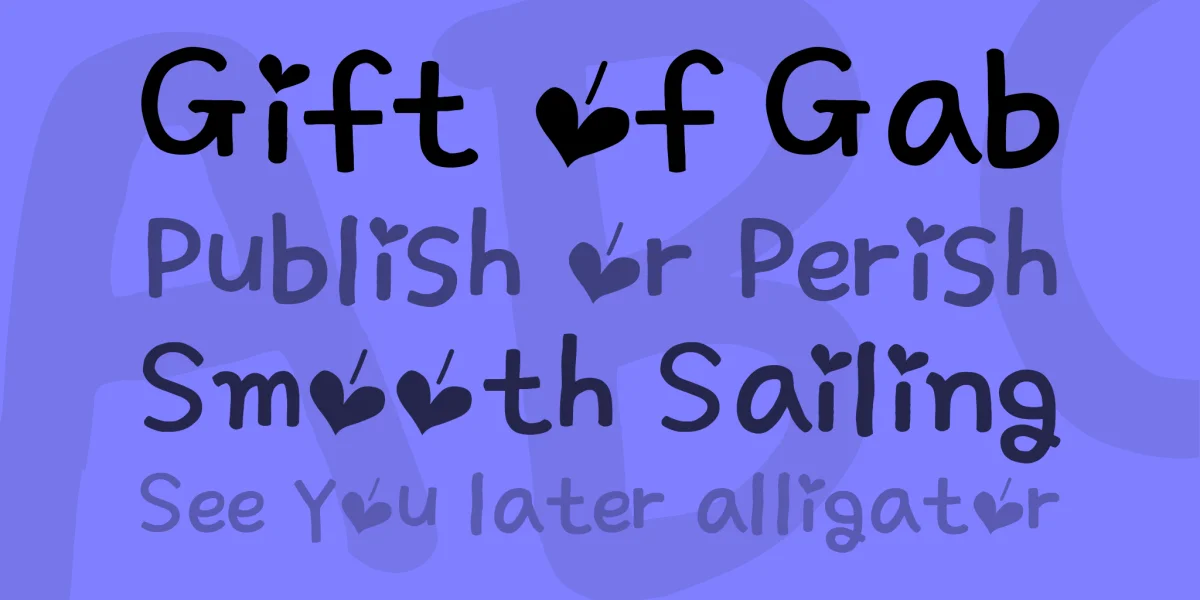Simple Love Font preview 2