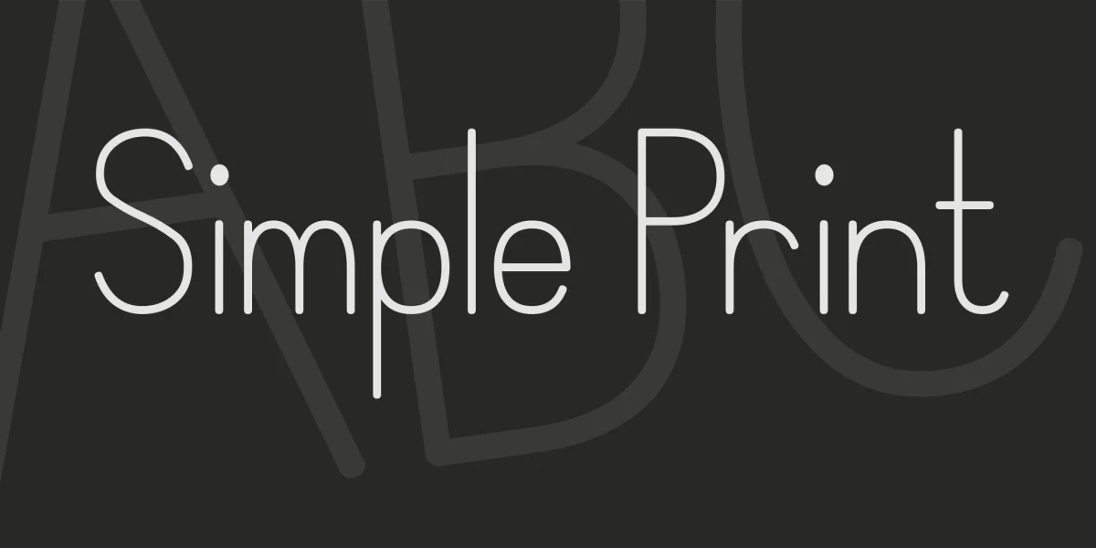 Simple Print Font
