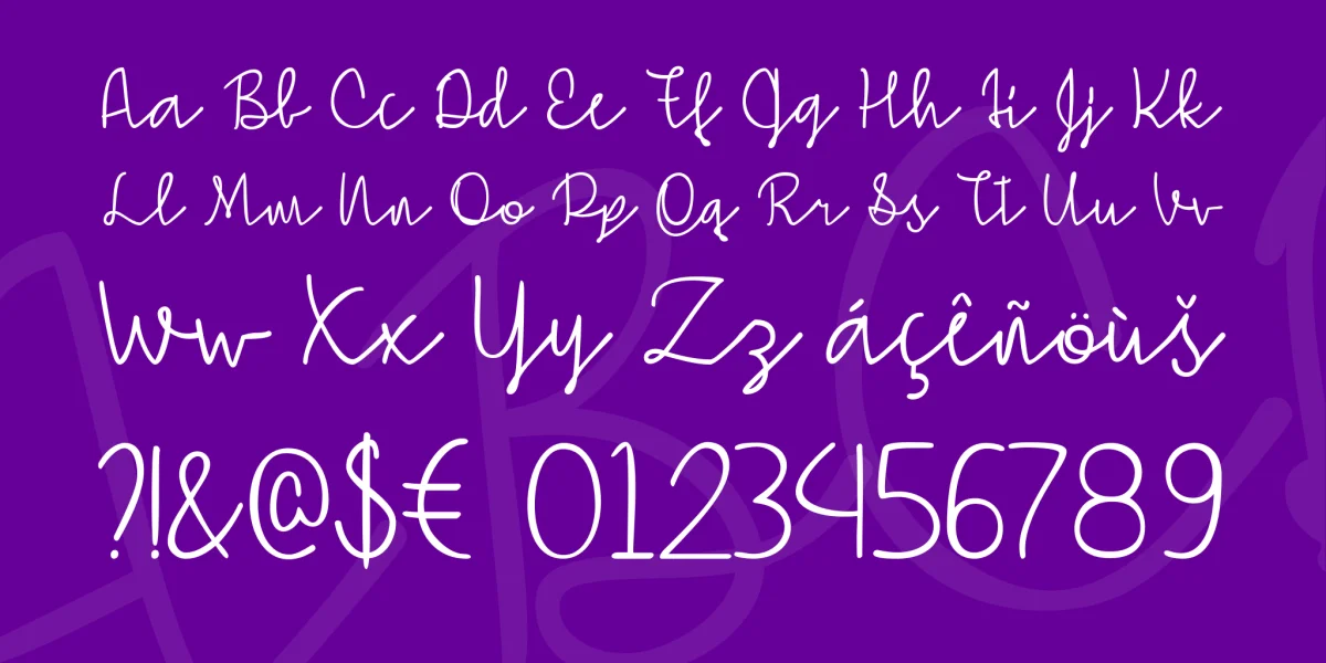 Simple Signature Font preview 3
