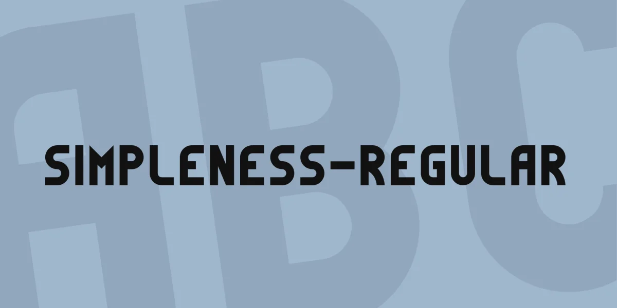 Simpleness-Regular Font preview 8