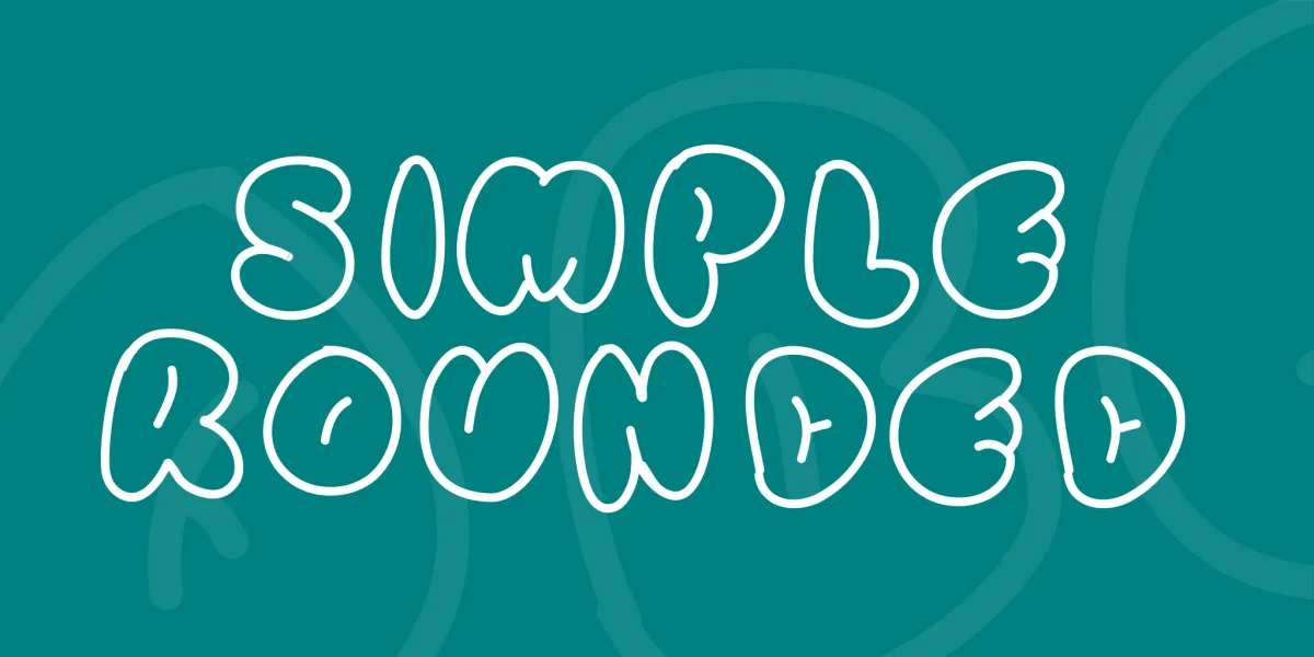 Simple Rounded Font