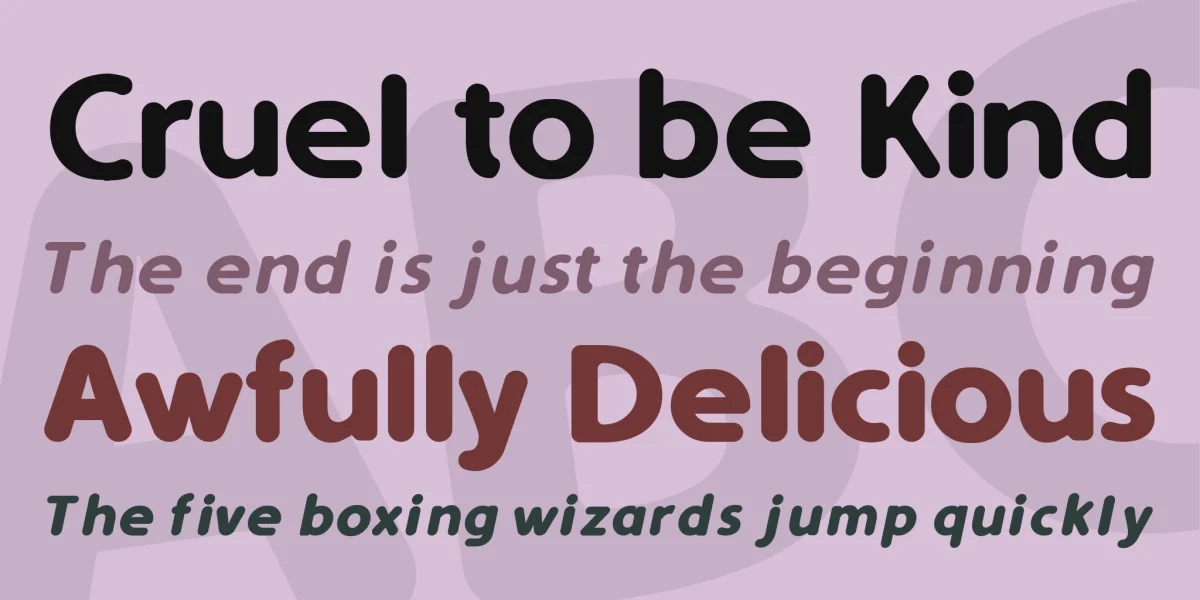 Simply Rounded Font Family preview 2