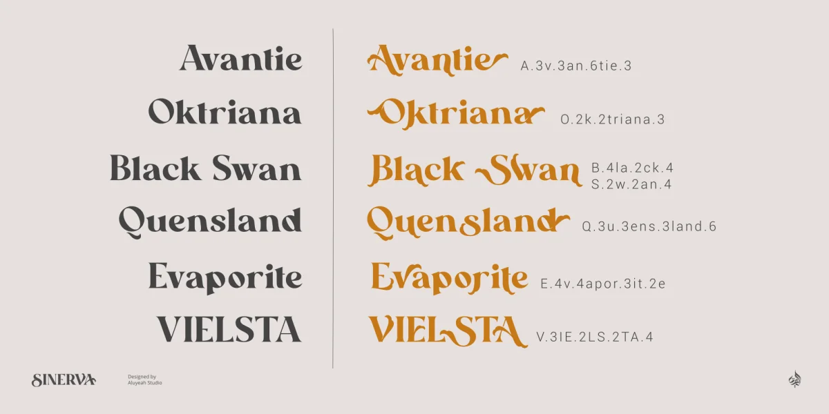 Sinerva Font preview 13