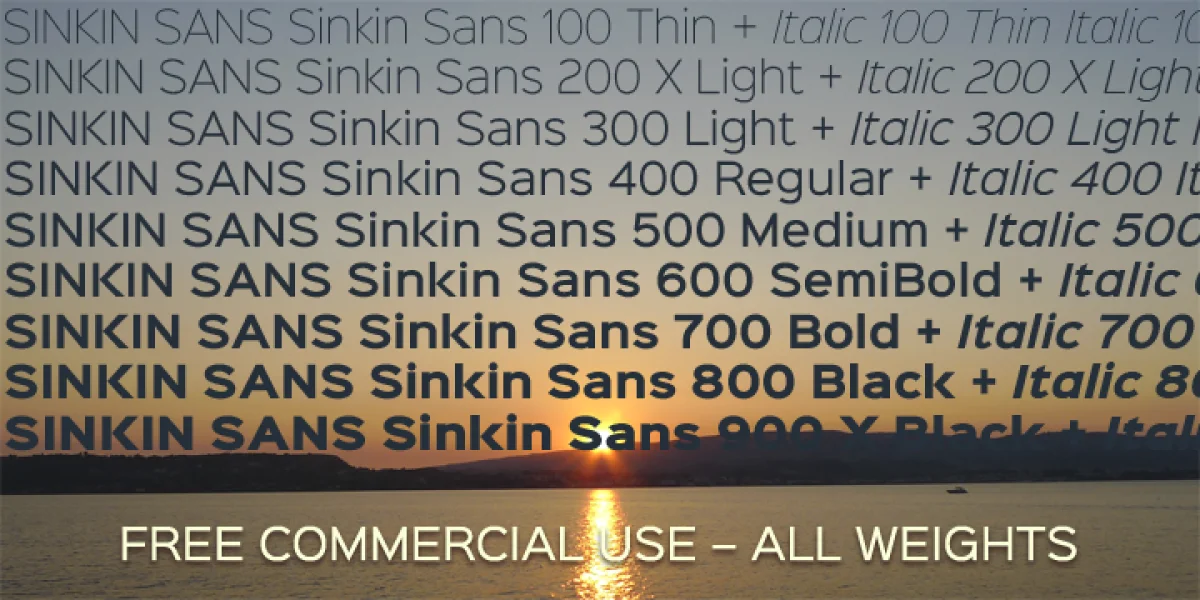 Sinkin Sans Font Family
