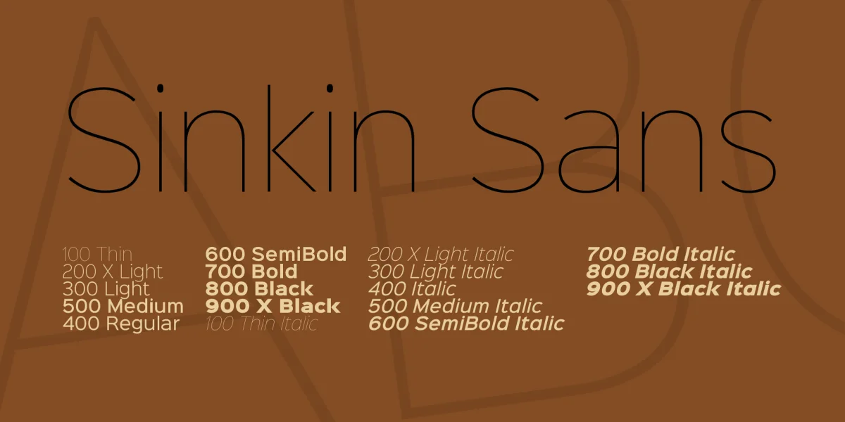 Sinkin Sans Font Family preview 2