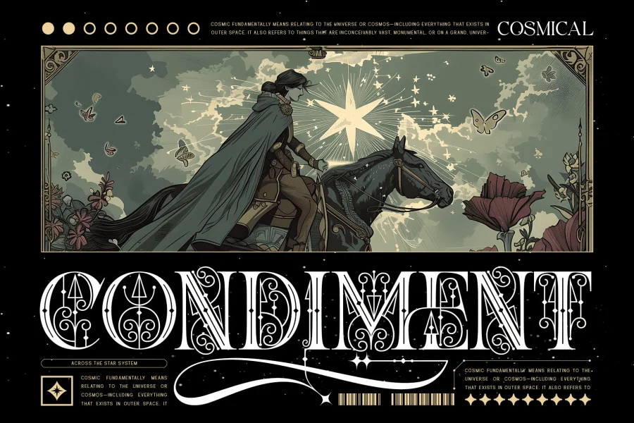 Siren cosmic Font preview 7