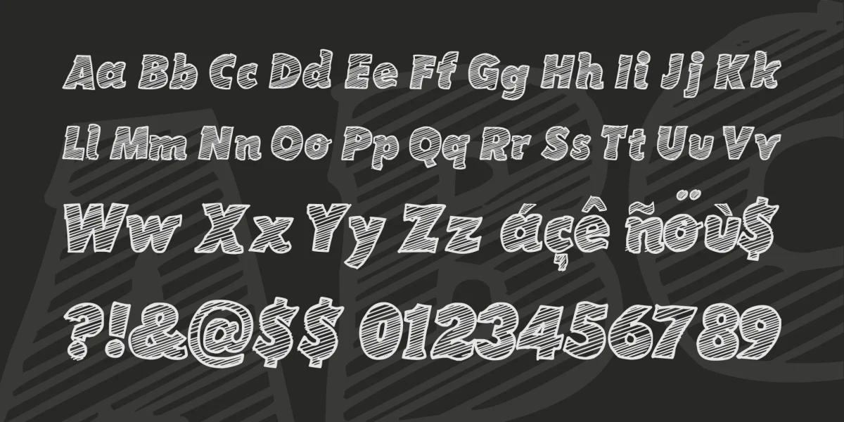 Sketch Coursive Font preview 3