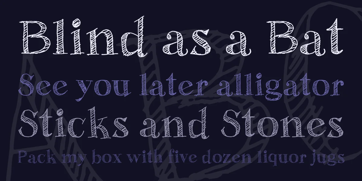 Sketch Fine Serif Font preview 2