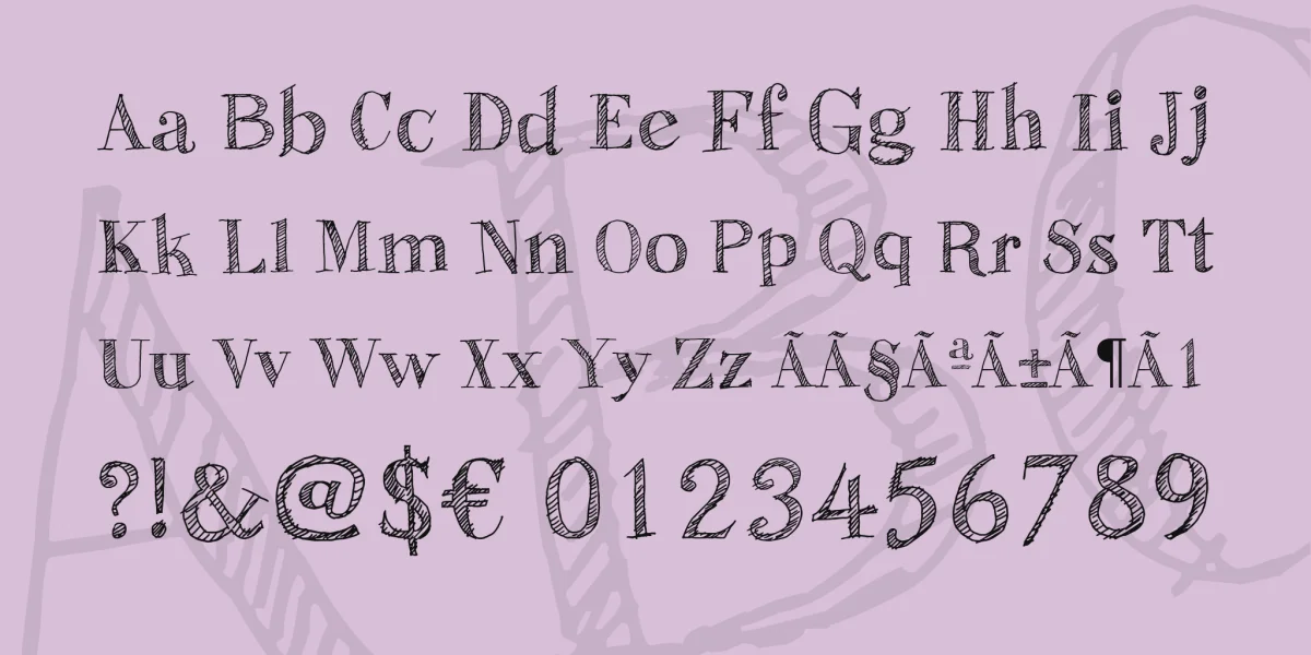 Sketch Fine Serif Font preview 3