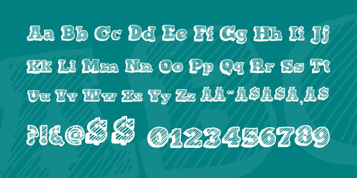 Sketch Nothing Font preview 3