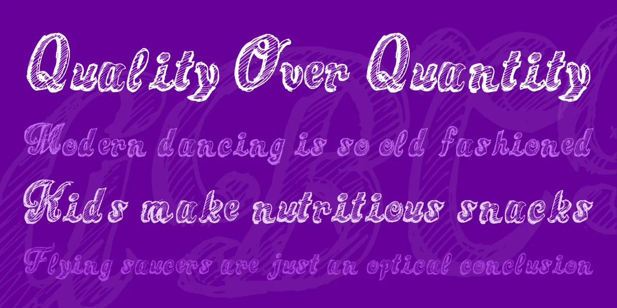 Sketch Toska Font preview 2