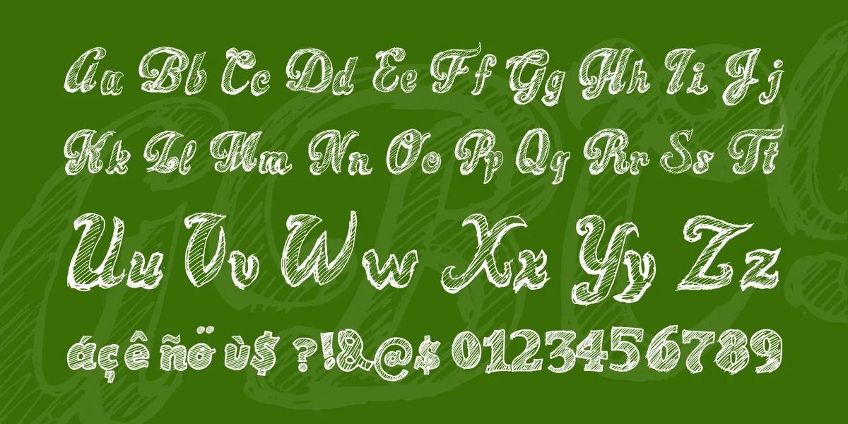 Sketch Toska Font preview 3