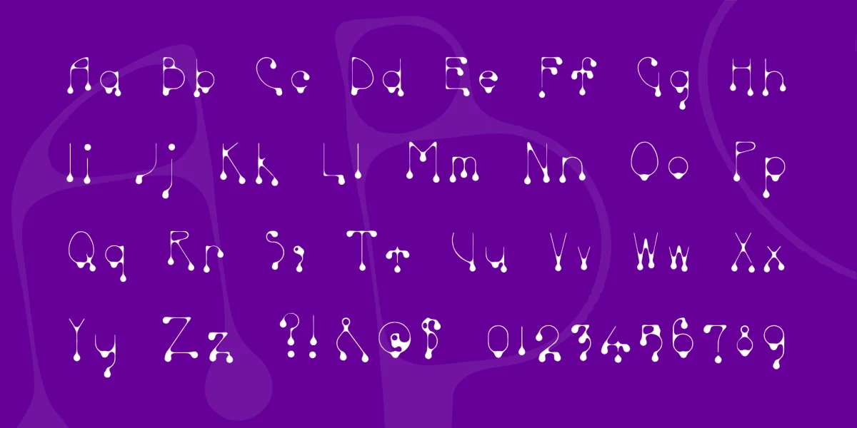Skinny Drip Font preview 2