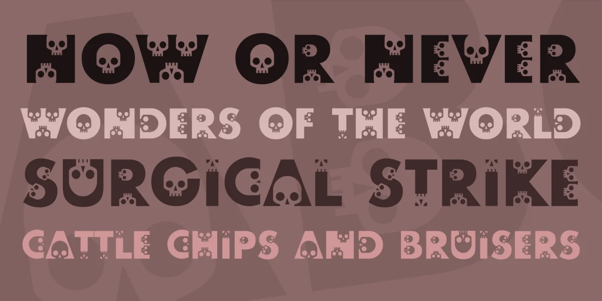 skullphabet Font preview 2