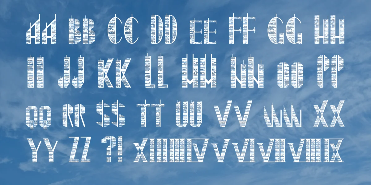 Skyscraper Font preview 3