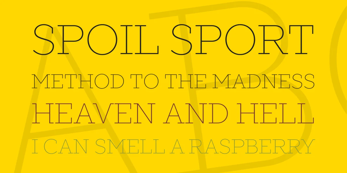 SLABS THIN Font preview 2