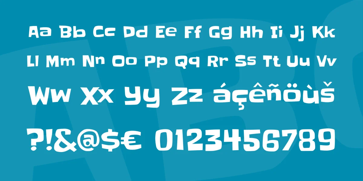Slackey Font preview 3