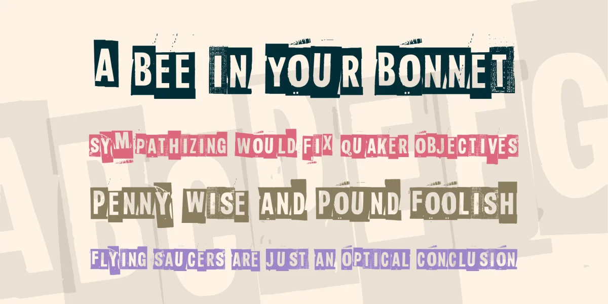Slave only dreams to be king Font preview 2