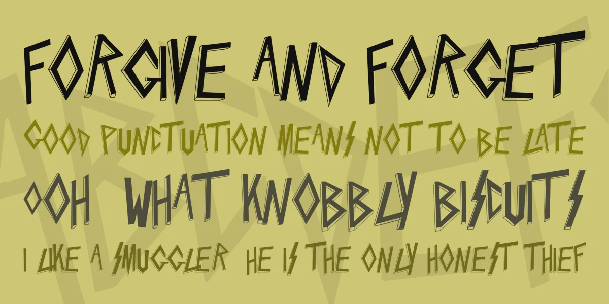 Slaytanic Font preview 2