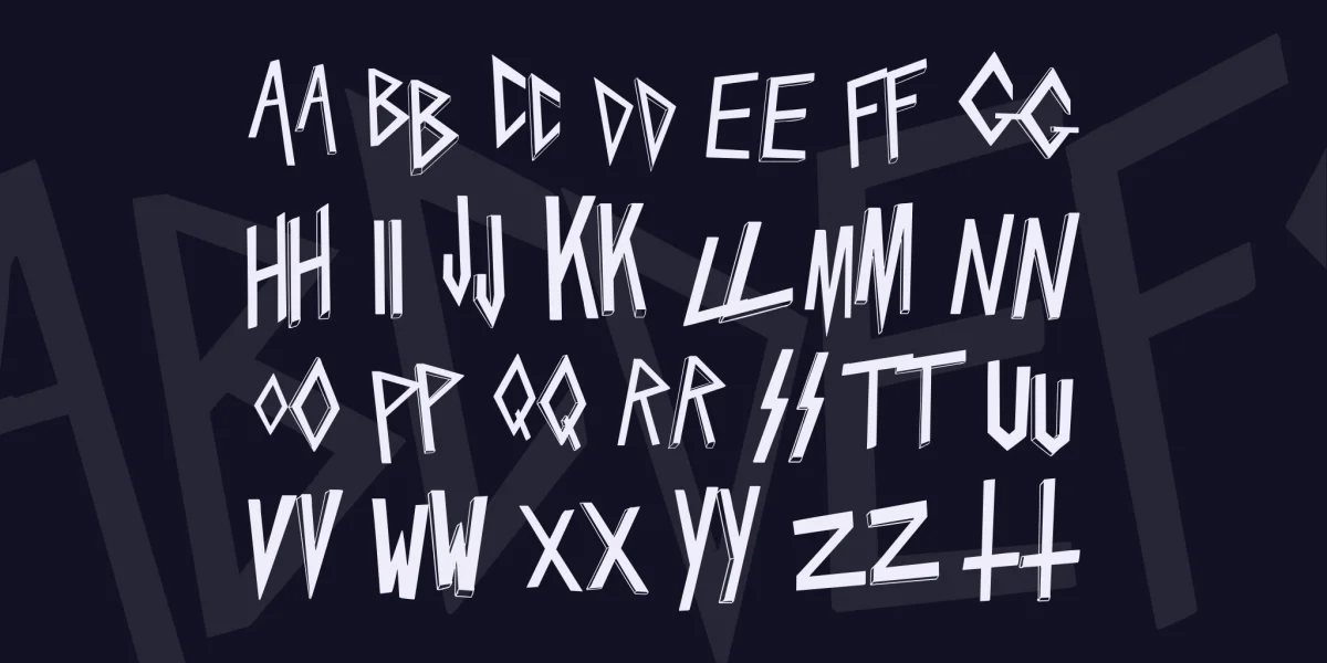 Slaytanic Font preview 4