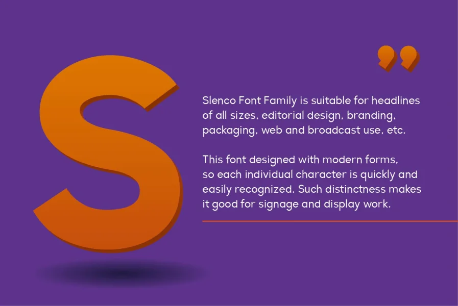 Slenco Font preview 2