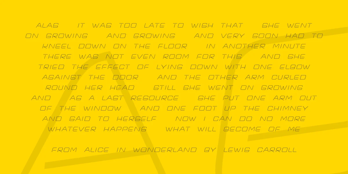 slim Font preview 3