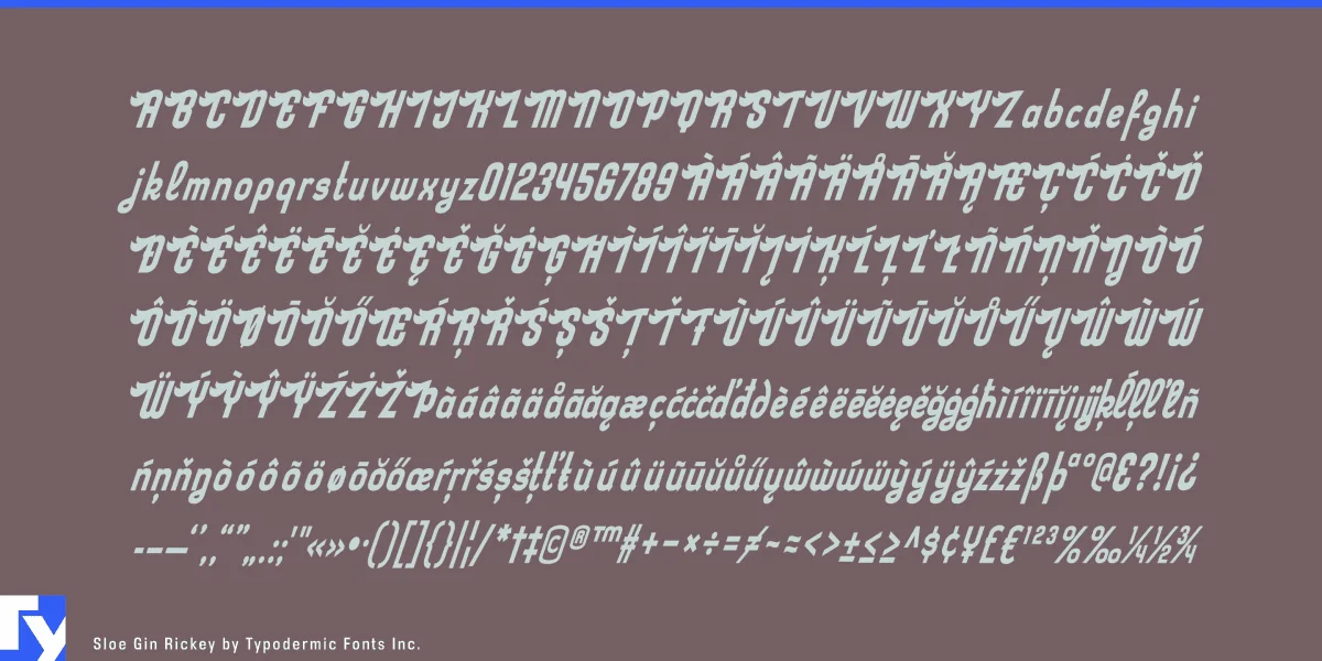 Sloe Gin Rickey Font preview 5
