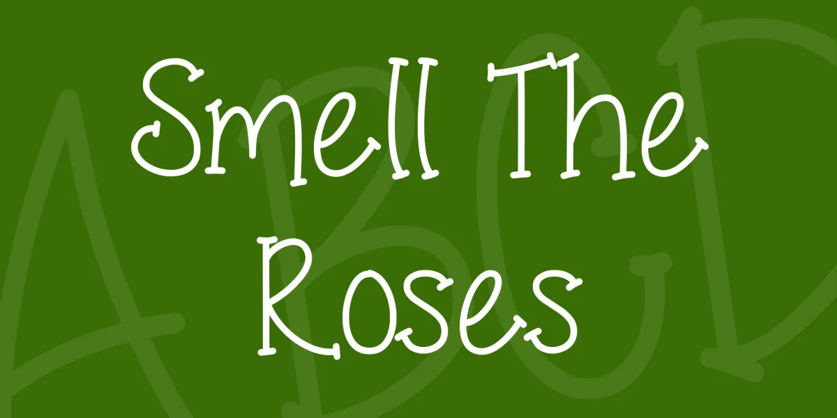 Smell The Roses Font preview 2