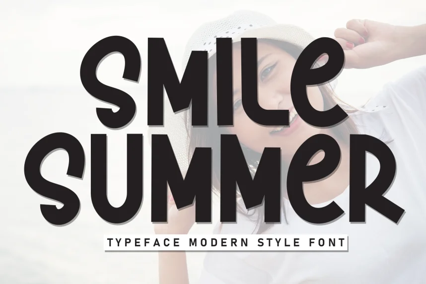 Smile Summer Modern Style Font preview 2