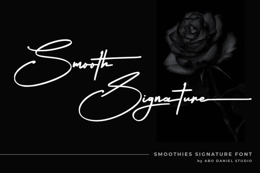 Smooth Signature Script Font