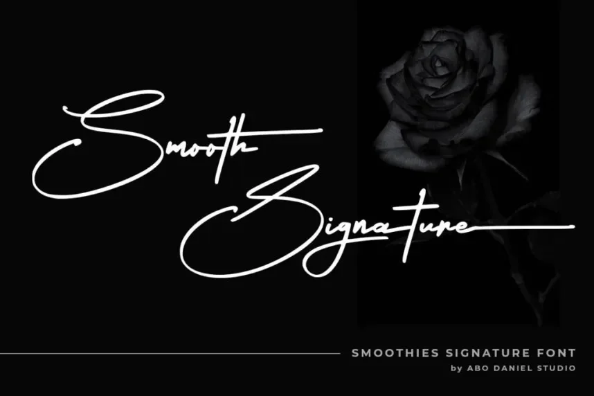 Smooth Signature Script Font preview 2