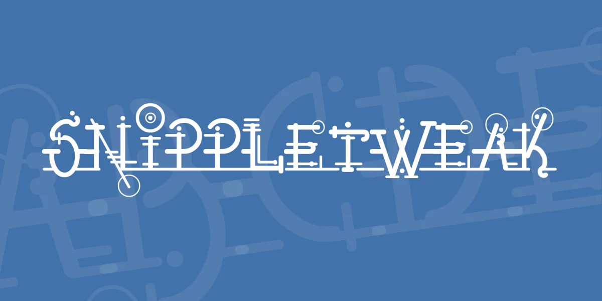 Snippletweak Font preview 2