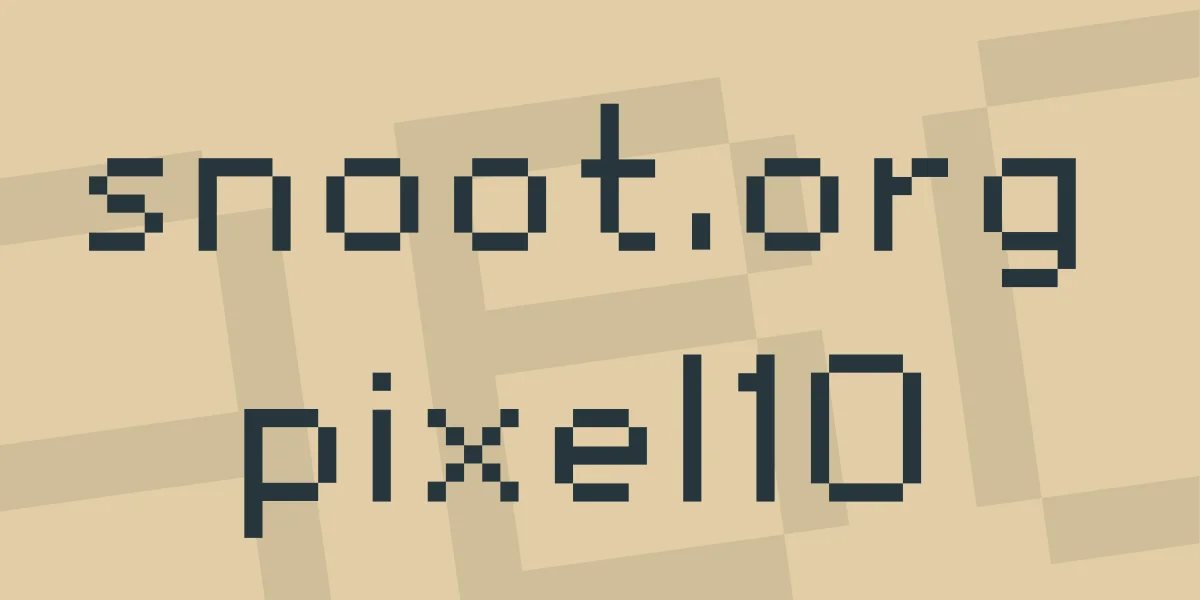 snoot.org pixel10 Font