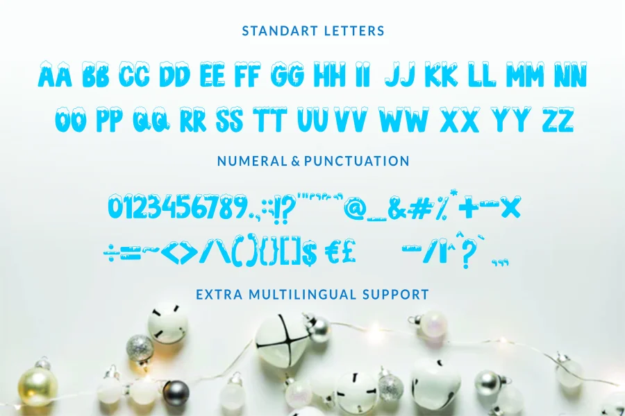 SNOW BLUE Font preview 7