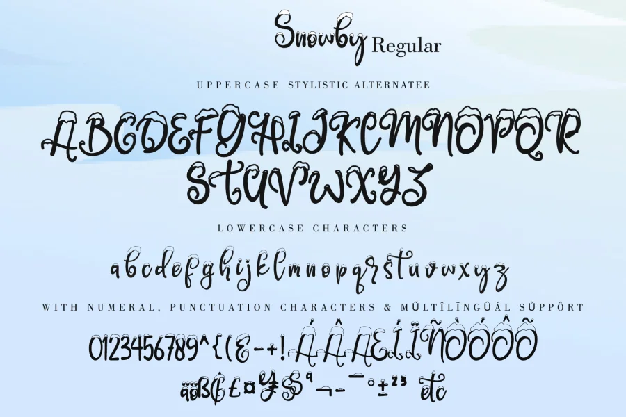 Snowby Font preview 6