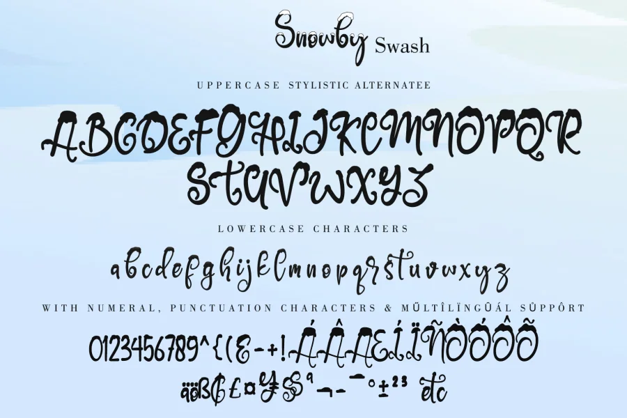 Snowby Font preview 7