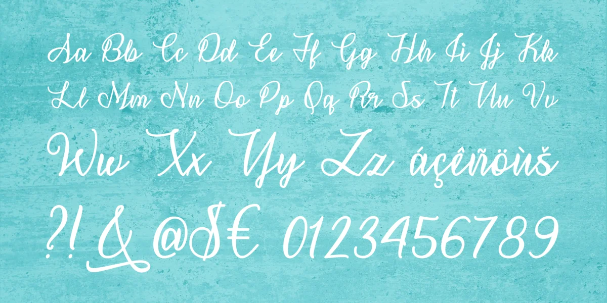 Snowflake Calligraphy Font preview 3
