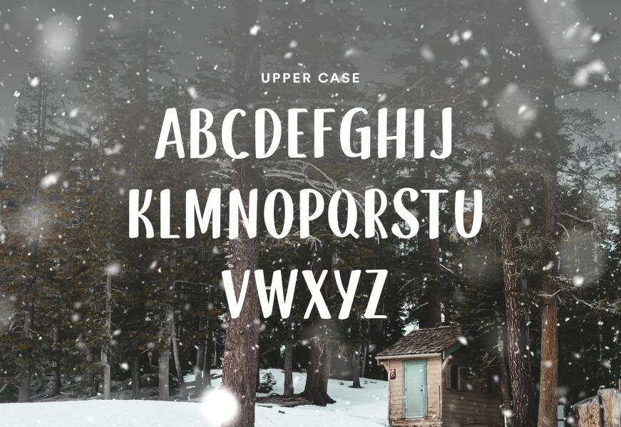 SnowHut Font preview 2
